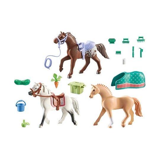 פליימוביל סט 3 סוסים 71356