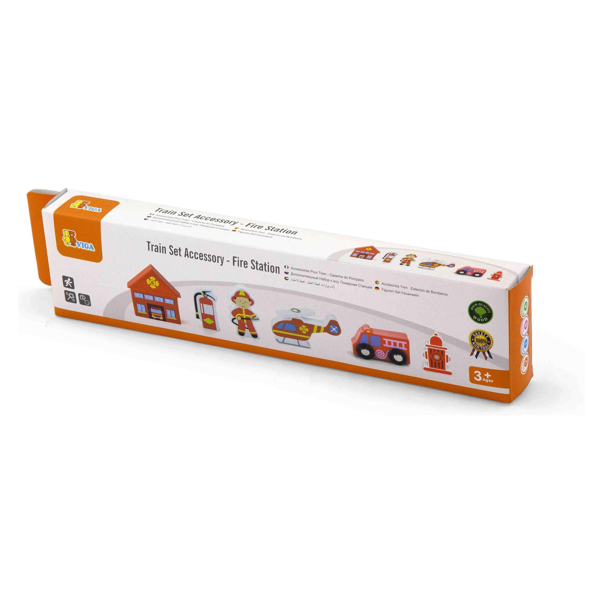 צעצועי עץ סט כיבוי אש עץ                