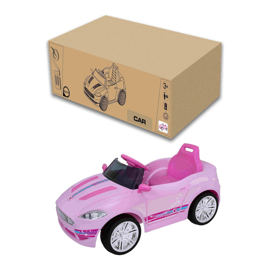 מכונית קבריולט ורודה ממונע 6 וולט