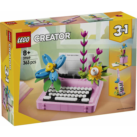 לגו קריאטור מכונת כתיבה עם פרחים 31169
