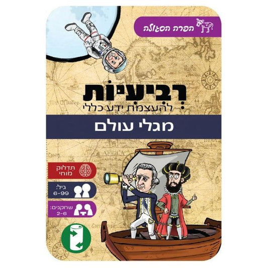 משחק רביעיות להעצמת ידע כללי - מגלי עולם